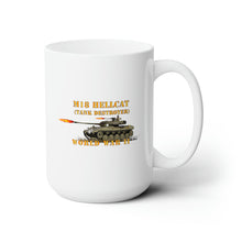 Load image into Gallery viewer, White Ceramic Mug 15oz - Army - WWII - M18 HellCat - Tank Destroyer