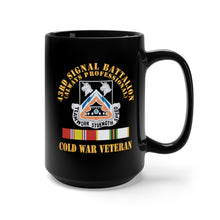 Load image into Gallery viewer, Black Mug 15oz - 43rd Signal Battalion - Cold War Veteran - DUI w COLD SVC X 300
