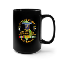 Load image into Gallery viewer, Black Mug 15oz - Army - Vietnam Combat Vet - 2nd Bn 502nd Infantry - 101st Airborne Div SSI