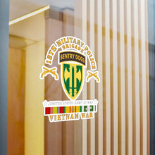 Load image into Gallery viewer, Kiss-Cut Vinyl Decals - Army - 18th MP Brigade - Sentry Dogs Tab - Vietnam w VN SVC