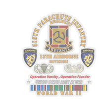 Load image into Gallery viewer, Kiss - Cut Stickers - Army - 515th Parachute Infantry Regiment - DUI - 13th Airborne Div w Parachute - EUR SVC WWII X 300