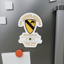 Load image into Gallery viewer, Die-Cut Magnets -Army - 1st Cavalry Division - SSI -Reforger 83 - COLD WAR Veteran w SVC X 300