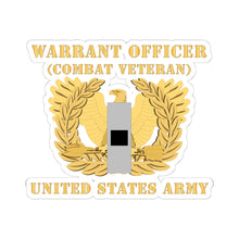 Load image into Gallery viewer, Kiss-Cut Stickers - Army - Warrant Officer - W01 - Combat Veteran - Flat - Eagle and Bar X 300