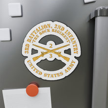 Load image into Gallery viewer, Die-Cut Magnets - Army - 3rd Battalion, 2nd Infantry Regiment Branch - The Rock Regiment - US Army X 300