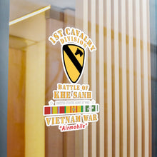 Load image into Gallery viewer, Kiss-Cut Vinyl Decals - Army - 1st Cavalry Division - SSI - Battle of Khe Sanh - VIetnam War - Airmobile w VN