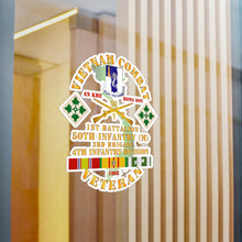 Load image into Gallery viewer, Kiss-Cut Vinyl Decals - Army - Vietnam Combat Veteran w 1st Bn - 50th Inf - 3rd Bde 4th Inf Div 1968 w VN SVC