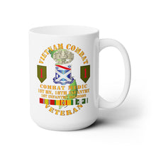 Load image into Gallery viewer, White Mug 15oz - Combat Medic - 1st Bn 18th Inf 1st Inf Div SSI