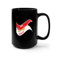 Load image into Gallery viewer, Black Mug 15oz - Army - HHT - 1st Squadron - 10th Cavalry Guidon - Waving X 300'