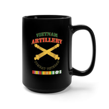 Load image into Gallery viewer, Black Mug 15oz - Army - Artillery - Vietnam - Combat Vet