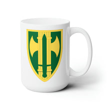 Load image into Gallery viewer, White Ceramic Mug 15oz - Army - 18th MP Bde wo Txt wo DS
