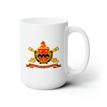 Load image into Gallery viewer, White Ceramic Mug 15oz - Army - 16th Field Artillery w Br - Ribbon