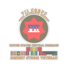 Load image into Gallery viewer, Kiss - Cut Stickers - Army - VII Corps - US Central Command - Desert Storm Veteran