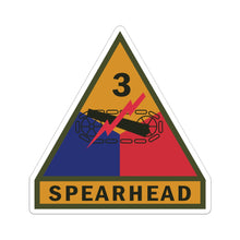 Load image into Gallery viewer, Kiss-Cut Stickers - SSI - 3rd Armored Division w Name Tape