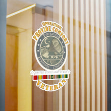 Load image into Gallery viewer, Kiss-Cut Vinyl Decals - Army - Operation Provide Comfort w COMFORT SVC