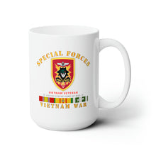 Load image into Gallery viewer, White Ceramic Mug 15oz - Army - Special Forces - MACV SOG VN SVC V1