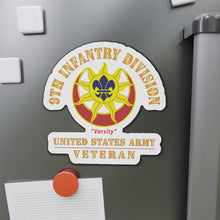 Load image into Gallery viewer, Die-Cut Magnets - Army - DUI - 9th Infantry Division - Varsity - US Army Veteran X 300