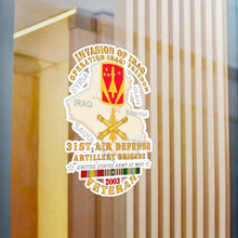 Load image into Gallery viewer, Kiss-Cut Vinyl Decals - Army - 31st Air Defense Artillery Bde - OIF - Invasion - 2003 w IRAQ SVC
