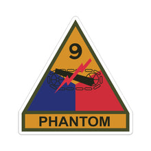 Load image into Gallery viewer, Kiss-Cut Stickers - SSI - 9th Armored Division w Name Tape