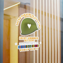 Load image into Gallery viewer, Kiss-Cut Vinyl Decals - Army - 502nd PIR 101st Helmet - WWII w EUR SVC