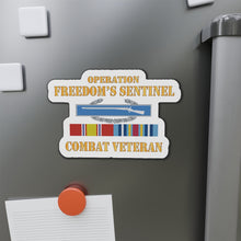 Load image into Gallery viewer, Die-Cut Magnets - Army - Operation Freedoms Sentinel (OFS) SVC Bar w CIB - Combat Veteran X 300
