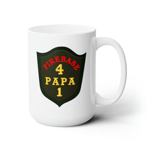 Load image into Gallery viewer, White Ceramic Mug 15oz - Army - Firebase 4P1 SSI - Patch wo Txt