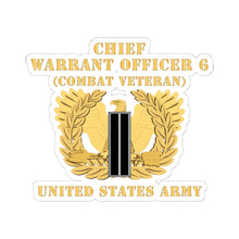 Load image into Gallery viewer, Kiss-Cut Stickers - Army - Chief Warrant Officer - CW06 - Combat Veteran - Flat - Eagle and Bar X 300