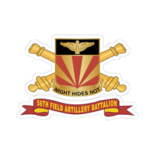 Load image into Gallery viewer, Kiss-Cut Stickers - 56th Field Artillery Battalion - DUI w Br - Ribbon