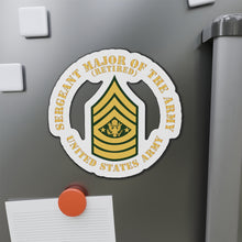 Load image into Gallery viewer, Die-Cut Magnets -SSI - Army - Sergeant Major of the Army - SMA - Retired - Flat X 300