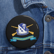 Load image into Gallery viewer, Custom Pin Buttons - 507th Parachute Infantry Regiment - DUI w Br - Ribbon X 300
