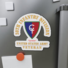 Load image into Gallery viewer, Die-Cut Magnets - Army - SSI - 38th Infantry Division - Cyclone - US Army Veteran X 300