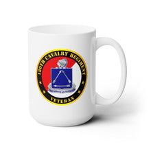 Load image into Gallery viewer, White Mug 15oz - Army - 180th Cavalry Regiment Veteran - Red - White