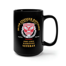 Load image into Gallery viewer, Black Mug 15oz - Charlie Co, 864th Engineer Battalion - Ft Lewis Veteran X 300
