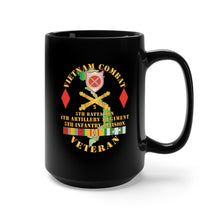 Load image into Gallery viewer, Black Mug 15oz - Vietnam Combat Vet - 5th Bn 4th Artillery - 5th Inf Div X 300