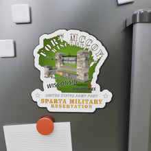 Load image into Gallery viewer, Die-Cut Magnets - Army - Ft McCoy WI - Sparta Military Resv - White