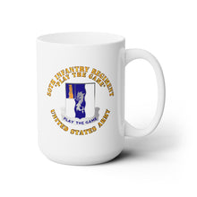 Load image into Gallery viewer, White Ceramic Mug 15oz - Army - DUI - 50th Infantry Regiment - Play the Game
