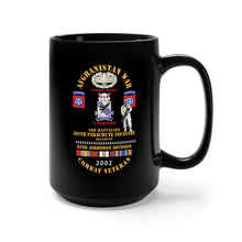 Load image into Gallery viewer, Black Mug 15oz - Army - Afghanistan War Combat Vet w Combat Medic, 3rd Bn 505th PIR - 82nd Airborne - SSI X 300