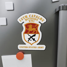 Load image into Gallery viewer, Die-Cut Magnets - Army - SSI - 15th Cavalry Division - WWI - US Army X 300