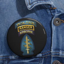 Load image into Gallery viewer, Custom Pin Buttons - SOF - Special Forces - Ranger -SSI V1