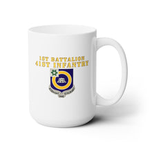 Load image into Gallery viewer, White Mug 15oz -Army - 1st Bn 41st Infantry - DUI X 300 - Hat