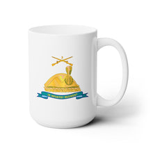Load image into Gallery viewer, White Ceramic Mug 15oz - Army - 3d Infantry Regiment - Gold - w Br - Ribbon