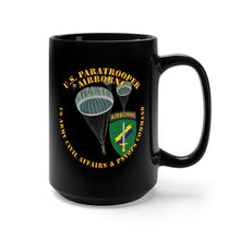 Load image into Gallery viewer, Black Mug 15oz - Army - US Paratrooper - USACAPOC