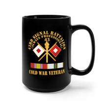 Load image into Gallery viewer, Black Mug 15oz - 43rd Signal Battalion - Cold War Veteran w COLD SVC X 300