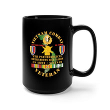 Load image into Gallery viewer, Black Mug 15oz - Army - Vietnam Combat Vet - 6th PSYOPS Bn - USARV w VN SVC X 300