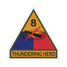 Load image into Gallery viewer, Kiss-Cut Stickers - SSI - 8th Armored Division w Name Tape