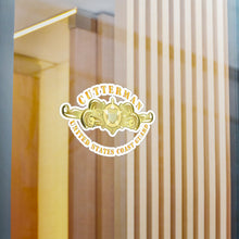 Load image into Gallery viewer, Kiss-Cut Vinyl Decals - USCG - Cutterman Badge - Officer - Gold