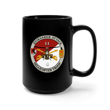 Load image into Gallery viewer, Black Mug (11oz, 15oz) - Quicksaber Attack - Helicopter Troop