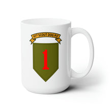 Load image into Gallery viewer, White Ceramic Mug 15oz - Army - 41st Scout Dog Platoon, 1st Infantry Div