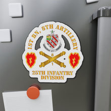 Load image into Gallery viewer, Die-Cut Magnets - Army - 1st Bn 8th Artillery w 25th ID SSI