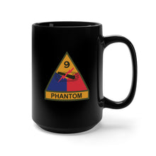 Load image into Gallery viewer, Black Mug 15oz - SSI - 9th Armored Division w Name Tape X 300