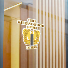 Load image into Gallery viewer, Kiss-Cut Vinyl Decals - Army - Emblem - Warrant Officer 5 - CW5 w Eagle - US Army - Retired - Flat X 300 - Hat